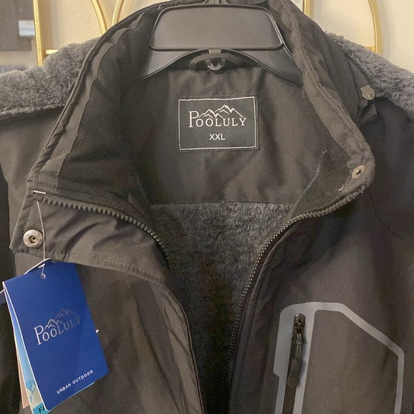 Pooluly woman’s ski jacket warm winter waterproof windbreaker hooded raincoat - Picture 3 of 13